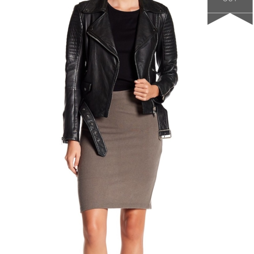 H by Bordeaux Black and Gray Pencil Skirt